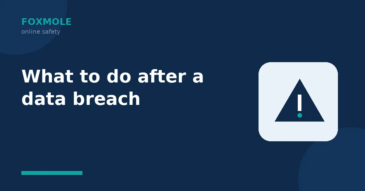 What to do after a data breach
