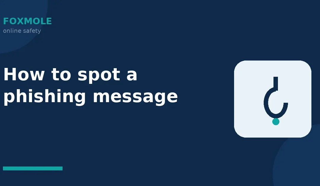 How to spot a phishing message