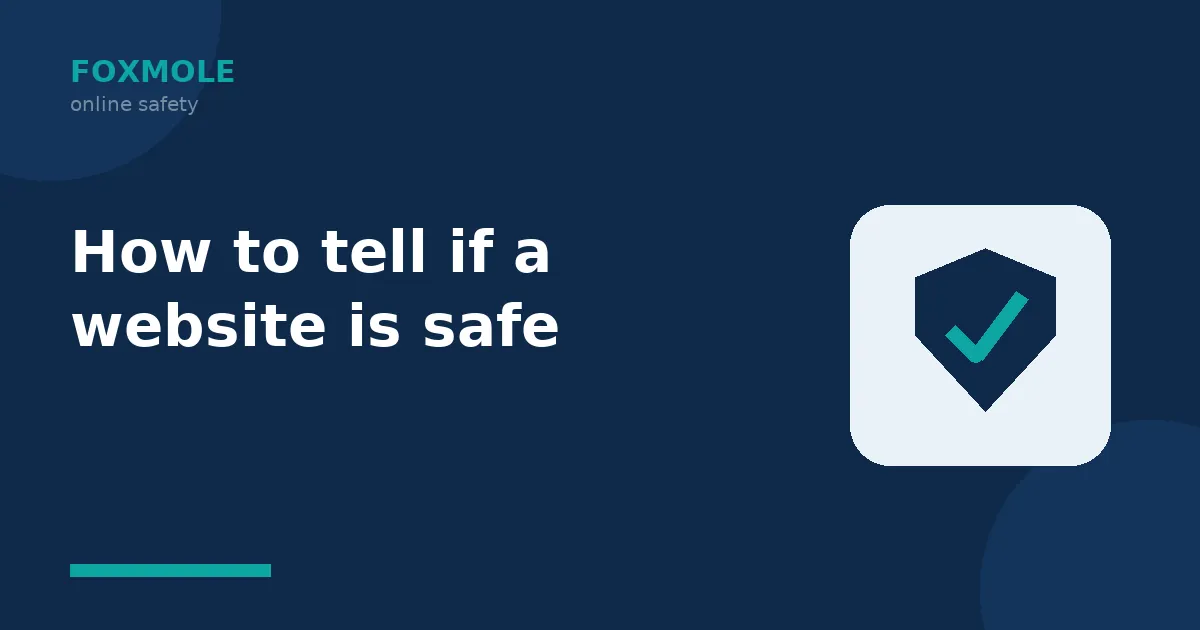 How to tell if a website is safe